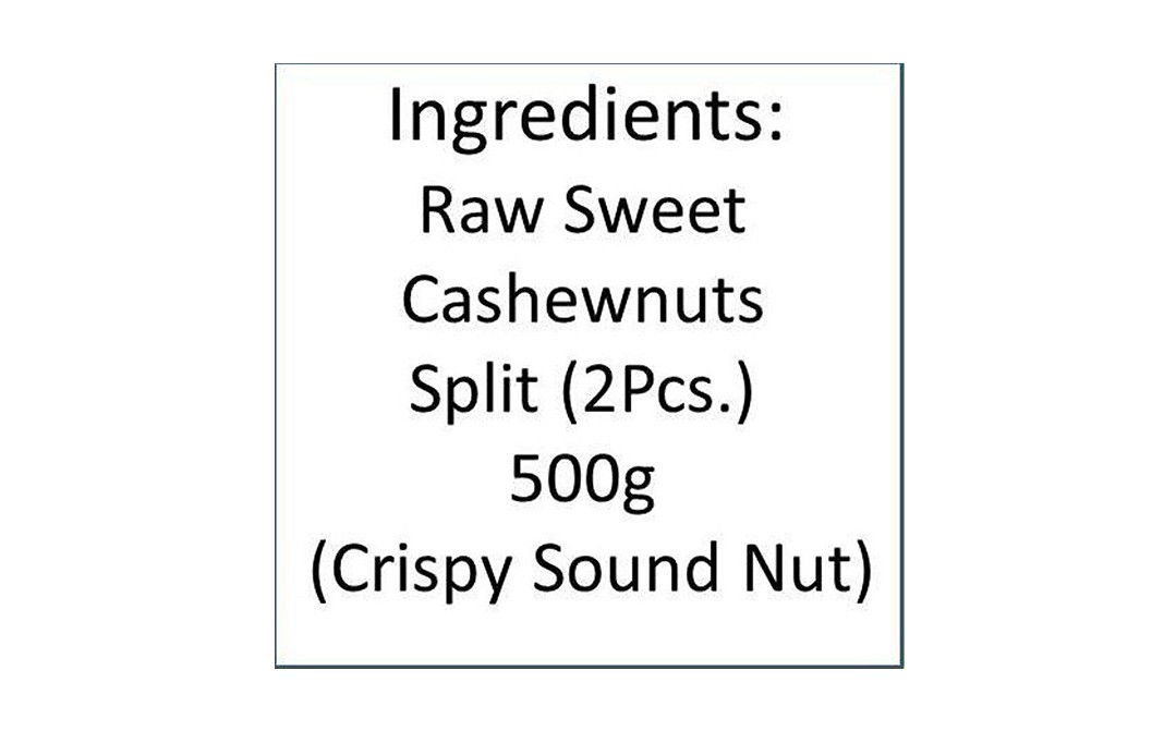 Let's Go Nuts Split Cashewnuts    Pack  500 grams